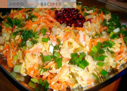 Salade de chanterelle - les meilleures recettes. Comment cuire correctement et savoureuse salade 