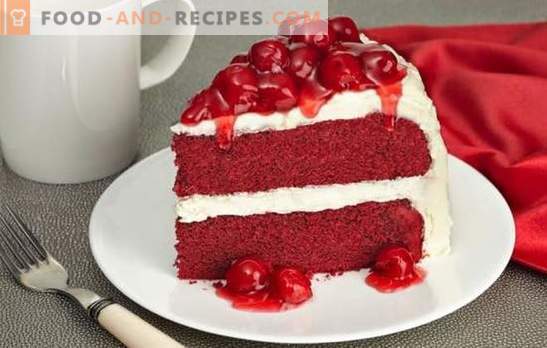 Le gâteau au velours rouge est un régal brillant et savoureux. Les meilleures recettes du fameux gâteau 
