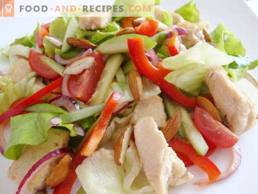 Salade de poulet et concombre - les meilleures recettes. Comment bien et savourer pour préparer une salade au poulet et concombres.
