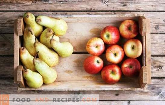 Compote de pommes et de poires pour l’hiver: les composantes du goût. Compote préférée de pommes et de poires pour l'hiver dans des recettes sans le savoir