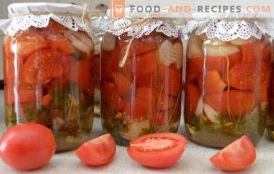 Tomates pour l’hiver sans stérilisation: garde-manger à la vitamine. Variantes de différentes salades de tomates pour l'hiver sans stérilisation