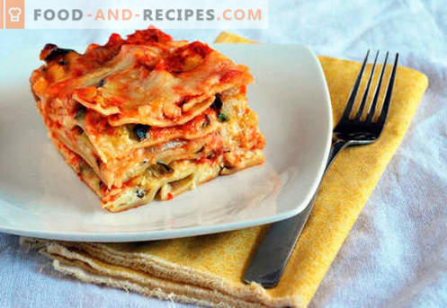 Lasagne classique - les bonnes recettes. Comment cuire rapidement et savourer des lasagnes classiques.