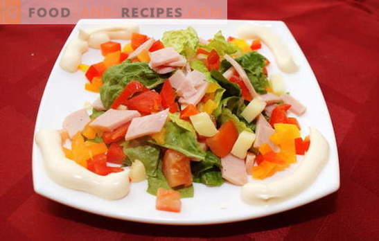 Comment faire une salade avec du poivron et du jambon. Recettes insolites pour une savoureuse salade au jambon et poivron