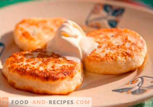Cheesecakes sans farine - les meilleures recettes. Comment cuire rapidement et savourer des gâteaux au fromage sans farine.
