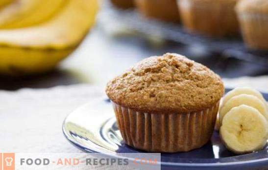 Muffins à la banane - une délicatesse délicate. Secrets et recettes de délicieux muffins à la banane: chocolat, fromage cottage, noix
