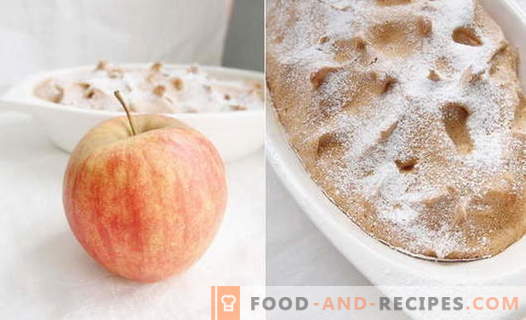 Soufflé aux pommes - les meilleures recettes. Comment cuire rapidement et savourer un soufflé aux pommes.