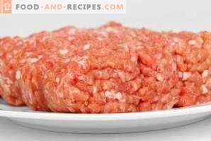 How much minced meat is stored in the refrigerator
