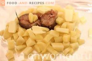 Merlu cuit au four avec des pommes de terre