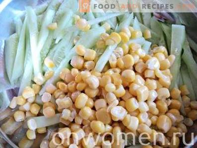 Salade de maïs, concombre et poivre