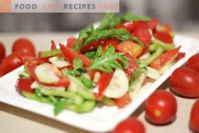 Salade de roquette et tomates cerises