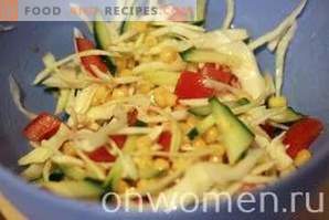 Salade de chou, maïs et concombre