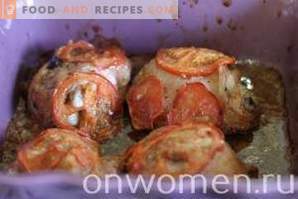 cuisses de poulet avec tomates au four