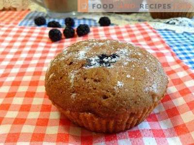 Muffins au chocolat et mûres