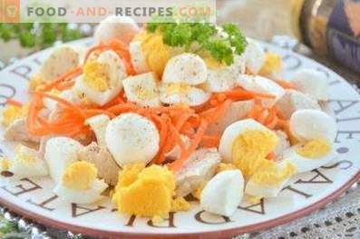 Salades aux carottes et au poulet coréens