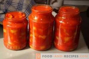 poivrons et tomates lecho pour l'hiver