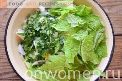 Salade verte à l'œuf et au concombre