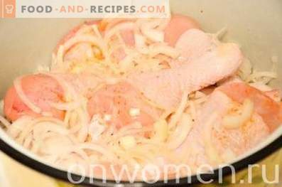 Cuisses de poulet au kéfir cuites au four dans une mijoteuse