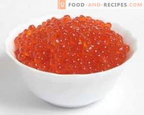 Caviar rouge: avantages et inconvénients