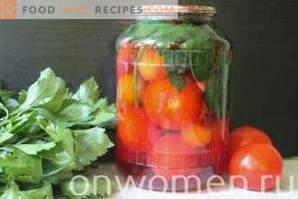 Tomates marinées à la prune de cerise pour l'hiver