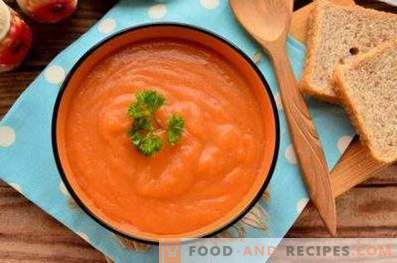 Soupe de purée de carottes