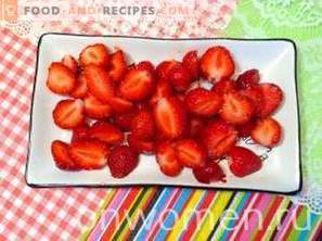 Gelée double couche avec fraises