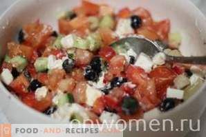 salade grecque aux champignons