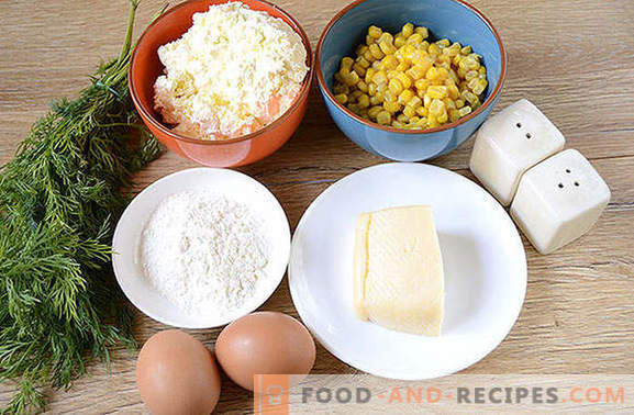 Casserole de maïs et caillé: savoureux, sain et beau! Étape par étape la recette de la photo de l'auteur casseroles de fromage cottage et de maïs en conserve
