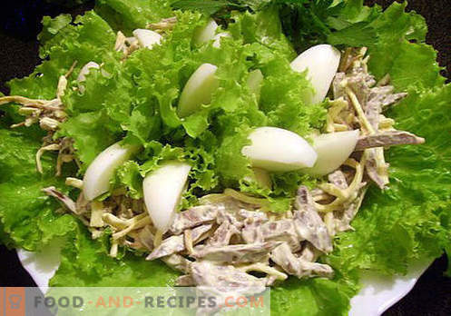 Salade coeur de porc - les meilleures recettes. Comment bien et savoureux cuire une salade de coeur de porc.