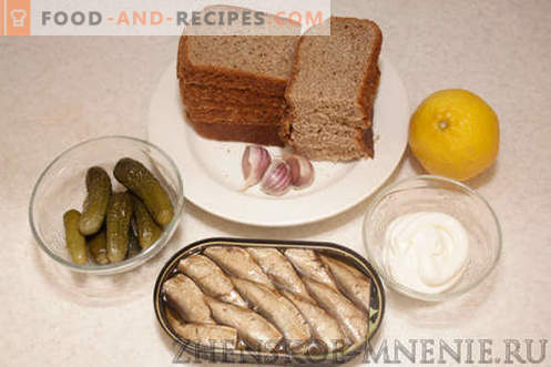 Sandwiches festifs - recette avec photos et description étape par étape