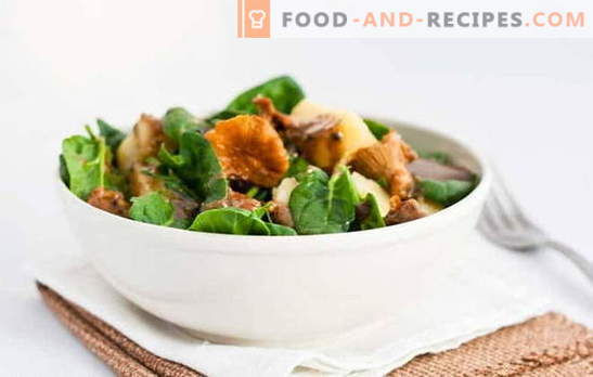 Salades aux champignons marinés - tout simplement délicieux! 10 délicieuses salades aux champignons et légumes marinés, viande, fromage, en conserve