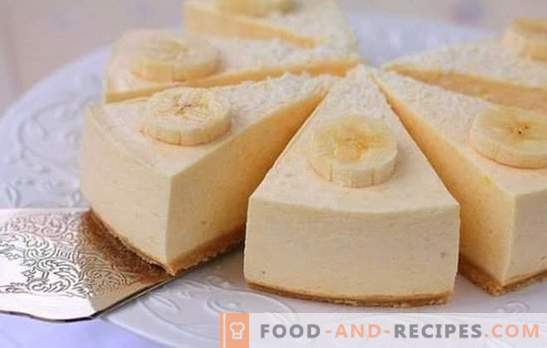 Soufflé à la banane - un dessert nuageux avec un arôme magique! Recettes simples pour soufflé à la banane avec fromage cottage, semoule, chocolat