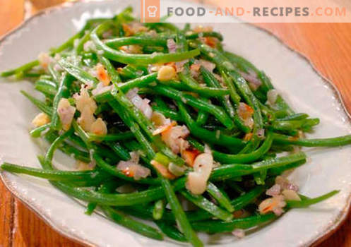 Salade de haricots verts - les cinq meilleures recettes. Comment bien et savoureux salade cuite de haricots verts.