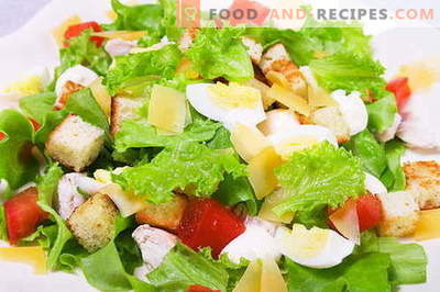 Caesar salad - the right recipes and ingredients. How to cook sauce (dressing) for the salad 