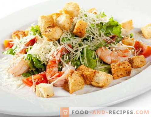 Salade César - les bonnes recettes et ingrédients. Comment faire cuire la sauce (vinaigrette) pour la salade 