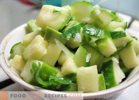 Salade de courgettes - les meilleures recettes. Comment bien et savoureux préparer une salade de courgettes.
