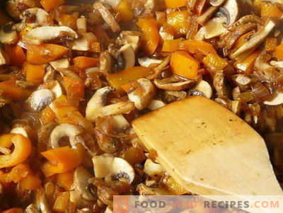 Champignons cuits - les meilleures recettes. Comment faire cuire les champignons cuits et savoureux.