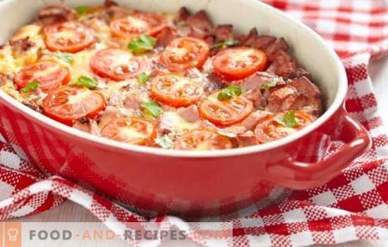 Casserole à la tomate - un bel été sur votre table. Quels sont les légumes et les sauces utilisés pour les casseroles à la tomate