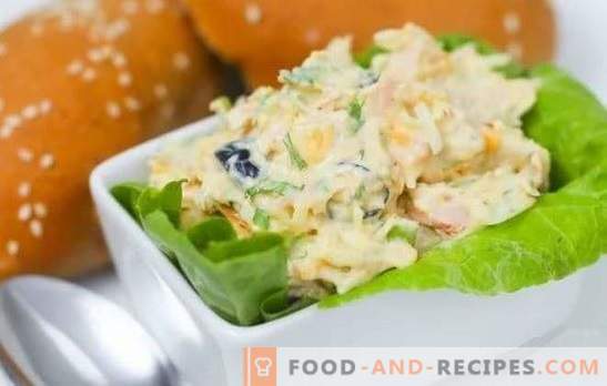 Salade de thon en conserve: une recette étape par étape. Cuisson annuler collation - salade avec du thon en conserve (étape par étape)