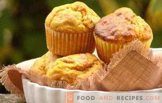 Cupcake à la citrouille - Cuire au four avec avantage! Une sélection de recettes muffins à la citrouille et aux raisins secs, fruits confits, céréales, chocolat, noix