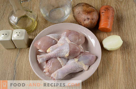 Comment cuire des pommes de terre au poulet dans une mijoteuse: un bon dîner en une demi-heure! Photo-recette pas à pas de ragoût de poulet avec pommes de terre dans une mijoteuse