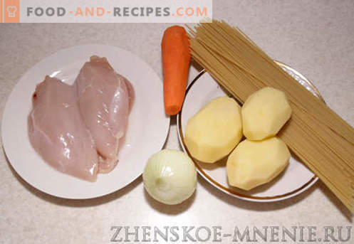 Soupe au poulet - Recette avec photos et description étape par étape
