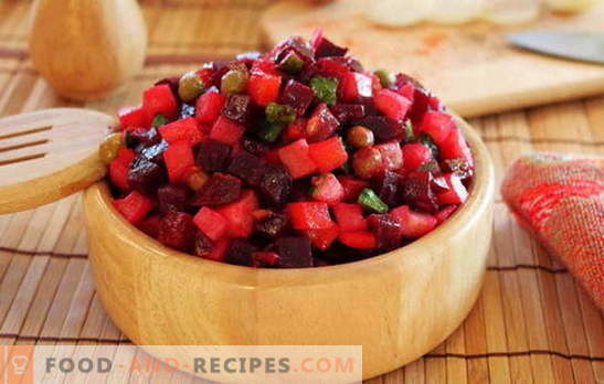 Légume vinaigrette - mangez des vitamines! Recettes de vinaigrettes de légumes: avec haricots, pommes, champignons, chou