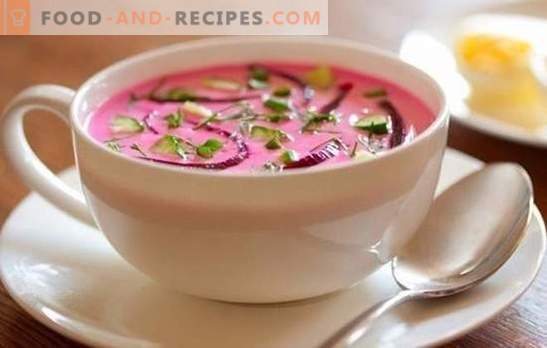 Borsch froid: une recette pas à pas - dans le feu de l'action! Recettes étape par étape, secrets de la cuisine délicieux borscht froid