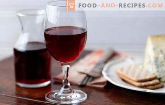 Le vin rouge à la maison est un produit naturel précieux. Recettes pour le vin rouge à la maison des baies et de la confiture