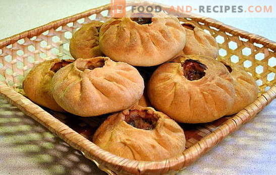 Vak-belyash - une tarte juteuse pour quelques bouchées! Recettes de différents blancs de viande: avec viande, pommes de terre, riz, chou, champignons