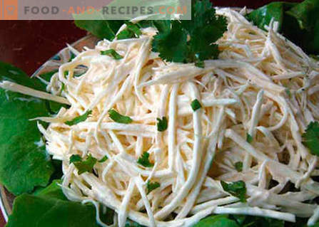 Salade de céleri - Les meilleures recettes. Comment bien et savoureux salade cuite avec la racine de céleri.