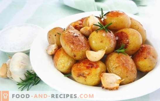 La pomme de terre à l'ail est satisfaisante et saine. Options de cuisson pour les pommes de terre préférées à l'ail