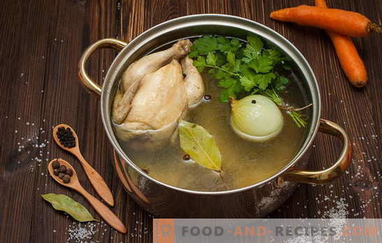 Comment faire bouillir le bouillon pour la soupe, la soupe, les sauces et autres plats. Recettes: comment cuire un bouillon de poulet, du bœuf, du poisson, du porc, des os