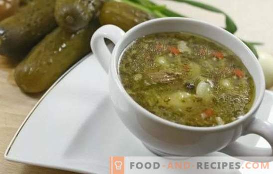 Pickle: une recette étape par étape pour une soupe délicieuse. Cornichons classiques, maigres et autres, recettes pas à pas, trucs et astuces