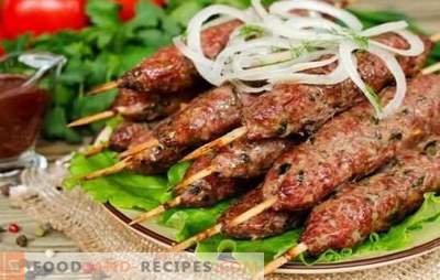 Kebab traditionnel sur le gril: de quoi et comment. Recettes de kebab de lula à base d'agneau, de porc, de poulet et de pommes de terre